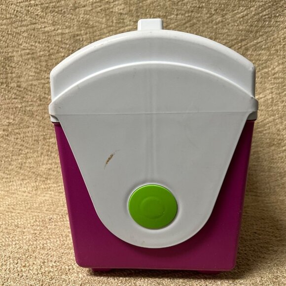 Vtg. Rubbermaid Sidekick Pink,White & Green Plastic Hard Sides Lunch Box- Lockin - Picture 4 of 9